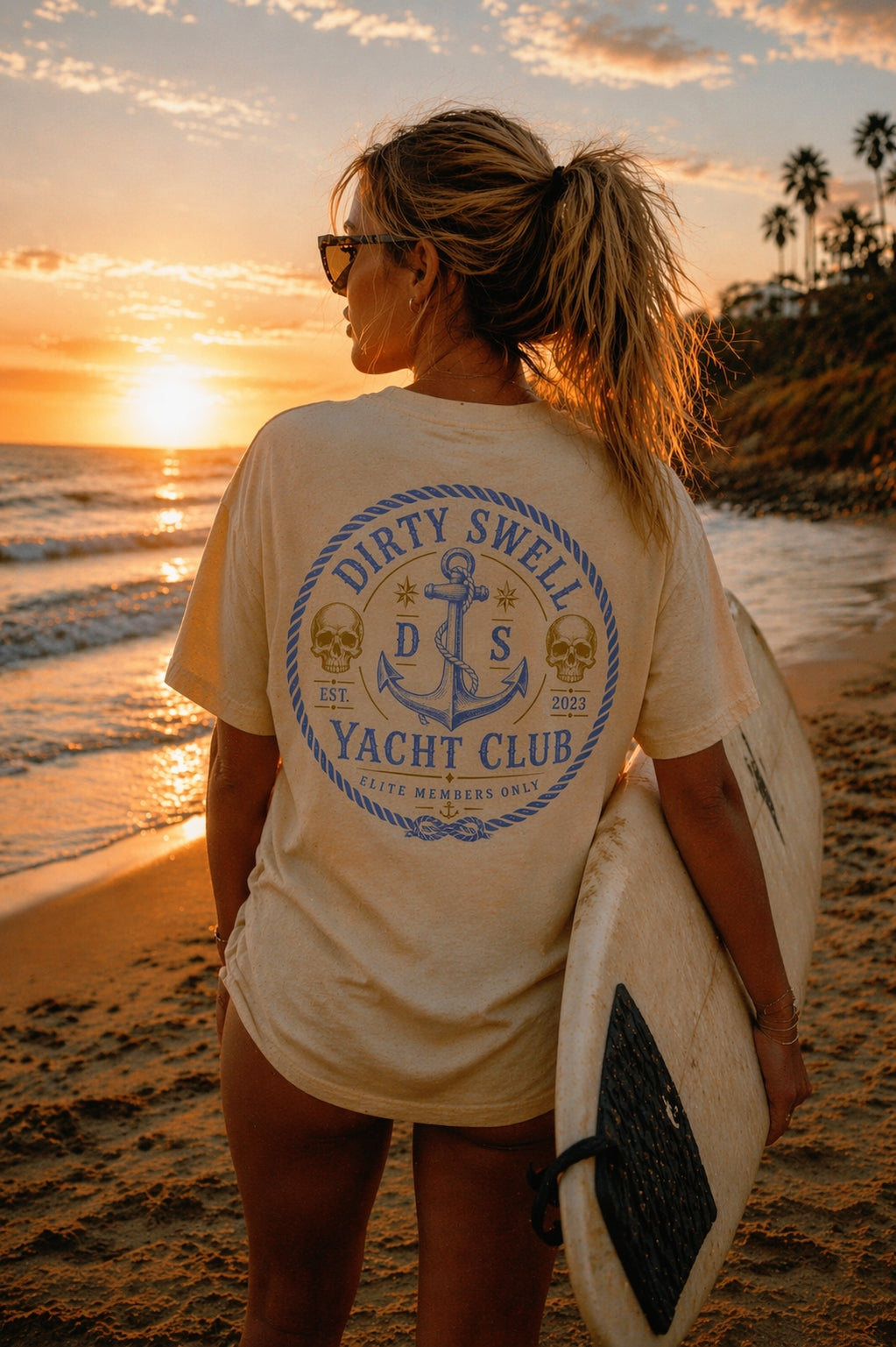 Dirty Swell Yacht Club "White Tee"